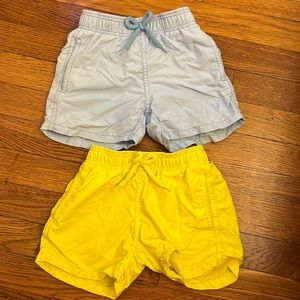 Vilebrequin TWO PAIRS! 4T solid swim trunks EUC